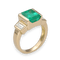 Bague 50-51 Bague en or jaune 18K avec emeraude de Colombie 2,88 cts et diamants baguette - Certificat Carat Gem Lab - Taille ajustable 58 Facettes FB09851