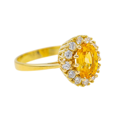 Bague Bague Pompadour Or jaune Saphir, Diamant 58 Facettes 3754274CN