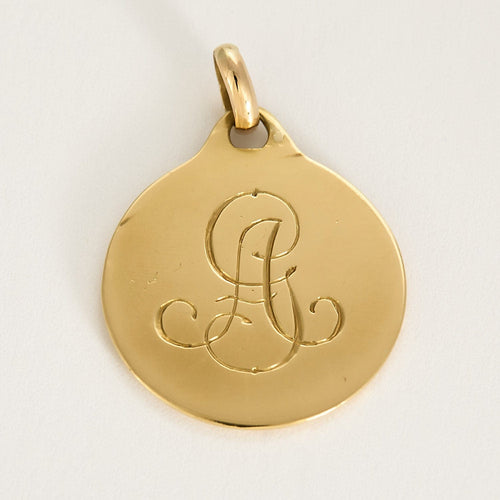 Pendentif AUGIS - Médaille d'amour en or jaune 58 Facettes LEN1207