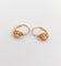 Boucles d'oreilles Dormeuses antique or rose 18k cabochon de corail (circa 1900) 58 Facettes A06119