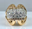 Bague Importante bague or jaune sertie de 33 diamants, vers 1960 58 Facettes AB391