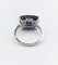 Bague Art Déco Platine, saphir pain de sucre et diamants, Branar Paris 58 Facettes A06224