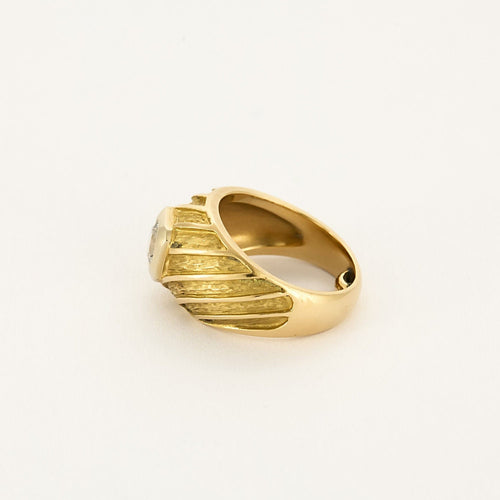 Bague 50 Bague bandeau or jaune et diamant 58 Facettes B250455