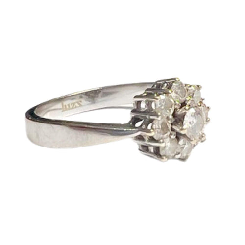 Bague 54 Bague design contemporain du XXème siècle en or avec diamants 58 Facettes Q86B