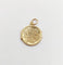 Pendentif Petit pendentif porte photo antique or jaune 18k ciselé de fleurs (circa 1900) 58 Facettes A06174