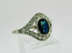 Bague 58 Bague en platine avec un saphir et des diamants 58 Facettes 50297