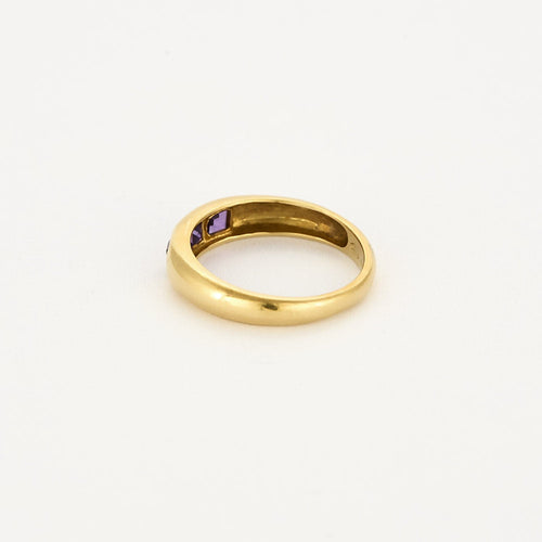 Bague 52 Bague en or jaune et grenats 58 Facettes THI0382