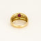 Bague 55 Bague bandeau en or jaune, rubis et diamants 58 Facettes GU285