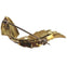 Broche plume Masriera des années 1950, en or jaune et blanc 18 carats, avec diamants.