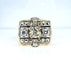 Bague 52 Bague Tank en or 18 carats et platine et diamants 58 Facettes AB517