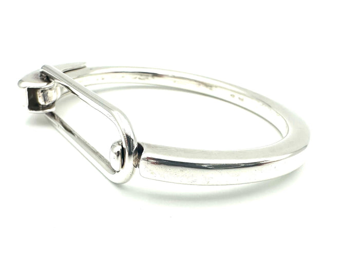 Bracelet HERMES. Collection "Clic argent", bracelet argent 925/00 58 Facettes