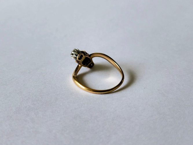 Bague 57 Bague vintage Opale et Diamants anciens 58 Facettes