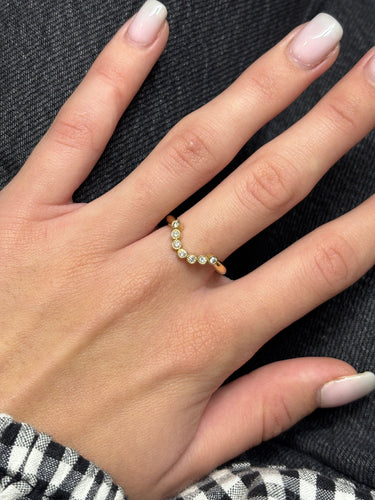 Bague or jaune et diamants 0,35 ct