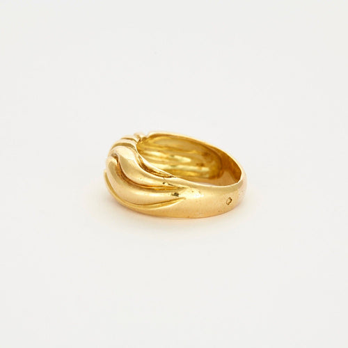 Bague 56 Bague jonc or jaune 58 Facettes LP242/4