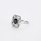 Bague 52 Bague Art Déco saphir diamants 58 Facettes