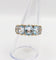 Bague 56 Bague jarretière vintage or jaune 18k topazes et diamants (circa 1980) 58 Facettes A05994