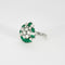 Bague 52 Bague panier ancienne en en or blanc 18K, diamants et émeraudes baguettes. 58 Facettes