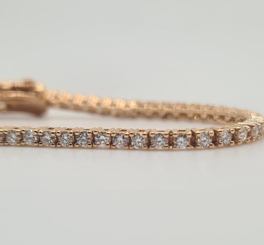 Bracelet Tennis or jaune serti de diamants 58 Facettes