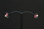 Boucles d'oreilles boucles d'oreilles en or 18 carats ornées d'un saphir, d'un rubis et d'un diamant 58 Facettes