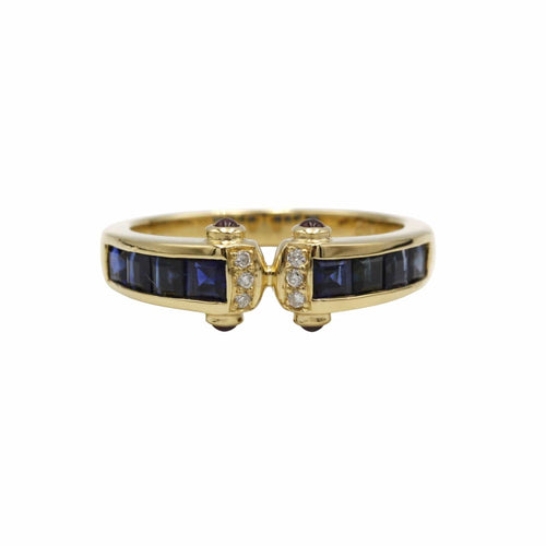 Bague 53 Bague or, Saphirs, Diamants & Rubis 58 Facettes 250042R