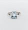 Bague 53 Bague cocktail art déco or blanc aigue marine 58 Facettes A05346