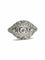 Bague ancienne or blanc 18K et diamants 0,75 ct
