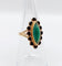 Bague 53 Bague marquise or jaune, chrysoprase et grenats (circa 1890) 58 Facettes A05098