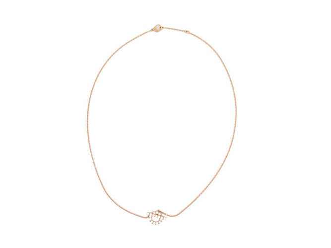 Collier collier HERMES pendentif finesse h219315b 00 39-41 or rose 18k 17 diamants 58 Facettes 266326