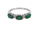 Bague Bague en or blanc avec diamants et émeraude 58 Facettes 2126