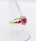Bague 55 Bague pompadour vintage or jaune, rubis, diamants et de rubis carrés 58 Facettes A05077