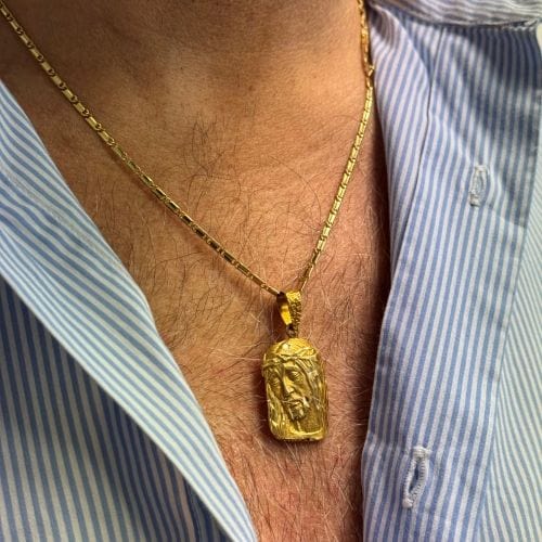Pendentif Pendentif avec le visage de Jésus 58 Facettes 25464