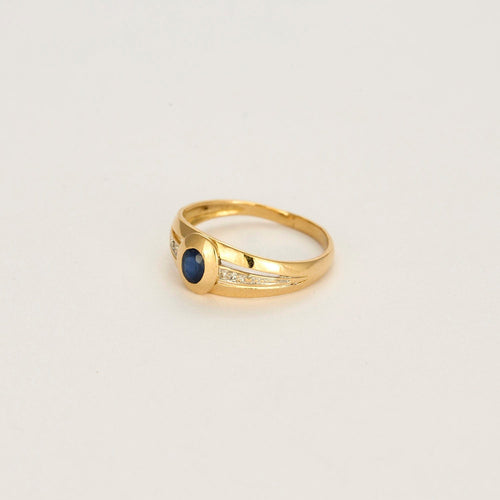 Bague 54.5 Bague Union or jaune, saphir 58 Facettes LP884/13