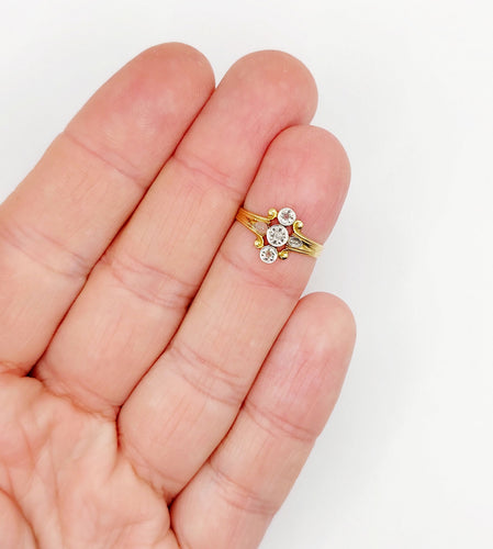 Bague 49 Bague marquise antique en or 18k et diamants taille rose (circa 1900) 58 Facettes A06394