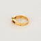 Bague 53.5 Bague or jaune, diamant et rubis de syhtèse calibrés 58 Facettes SOI31412