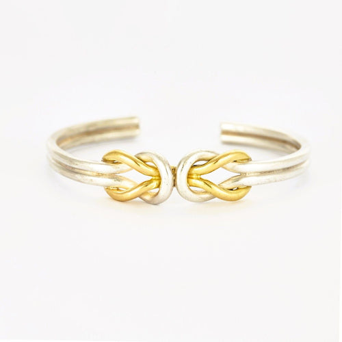 Bracelet ZOLOTAS-Bracelet jonc ouvert vintage argent et or 58 Facettes