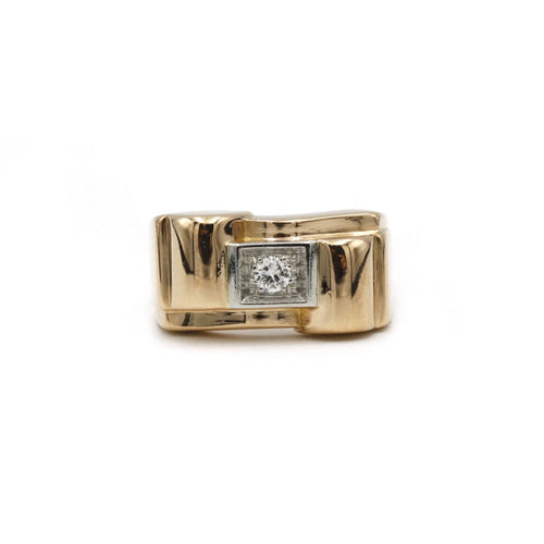 Bague 57 Bague Tank Or & Diamant 58 Facettes 240208R