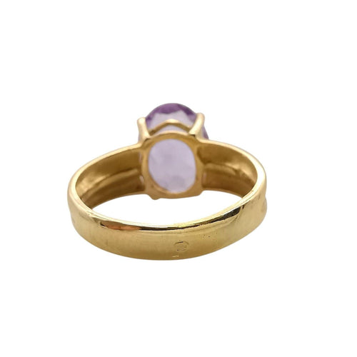 Bague 57 Bague or jaune et améthyste 58 Facettes