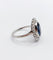 Bague 56.5 Bague marguerite antique, Platine, saphir synthétique et diamants taille roses (circa 1910) pompadour 58 Facettes A05897