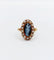 Bague 45 Bague marquise antique or jaune 18k ornée d'un camée représentant une jeune femme entourée de perles (circa 1900) 58 Facettes A04779