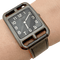 Montre Montre Mixte Hermès, "Cape Cod Shadow, acier noirci, cuir. 58 Facettes 34546