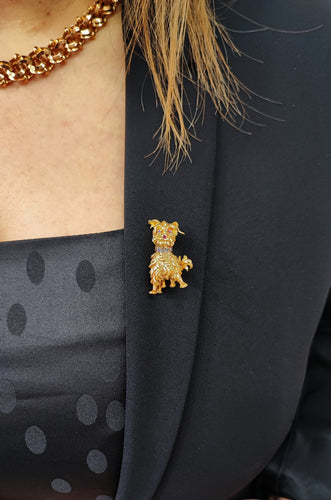 Broche Broche chien ébouriffé or jaune 58 Facettes Broch.chien.1333