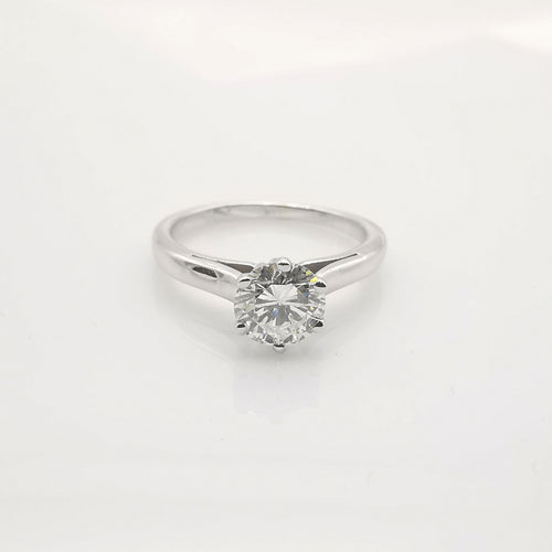 Bague 52 Bague solitaire Or blanc Diamant 58 Facettes