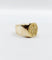 Bague 45 Chevalière antique or 18k armoiries française blason fleur, heaume et lion, sceau 58 Facettes A05250