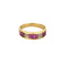 Bague 54 Bague jonc en or jaune, diamants et rubis de synthèses 58 Facettes CRE0100X9