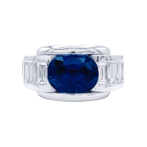 Bague 52 Bague Mauboussin, "Alessandra", or blanc, saphir, diamants. 58 Facettes 32448