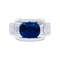Bague 52 Bague Mauboussin, "Alessandra", or blanc, saphir, diamants. 58 Facettes 32448