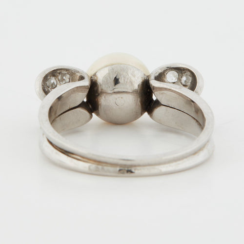 Bague 52 BAGUE EN OR BLANC ET PLATINE 18 CARATS 58 Facettes REF 10202/12
