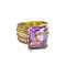 Bague 54 Bague en or avec diamants et améthytes 58 Facettes Q140B(949)