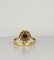 Bague Bague entourage en or jaune et blanc avec rubis ovale et diamants 58 Facettes 2212038