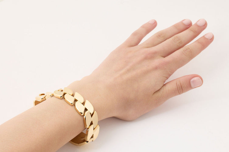 Bracelet Mellerio dits Meller - Rare Bracelet Vintage Or Jaune 58 Facettes